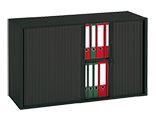 Roldeurkast 72,5x120x43cm zwart